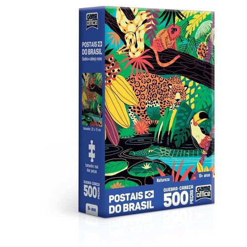 Postais do Brasil - Natureza - Quebra Cabeça 500 peças nano - Toyster  Brinquedos - Toyster
