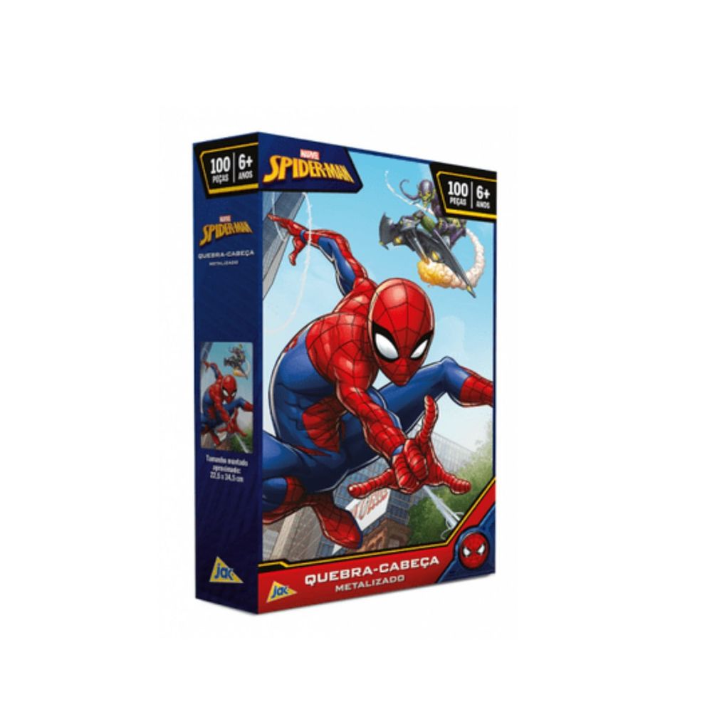 Quebra-Cabeça Scratch-Off Homem Aranha Zipper Box 150 Peças