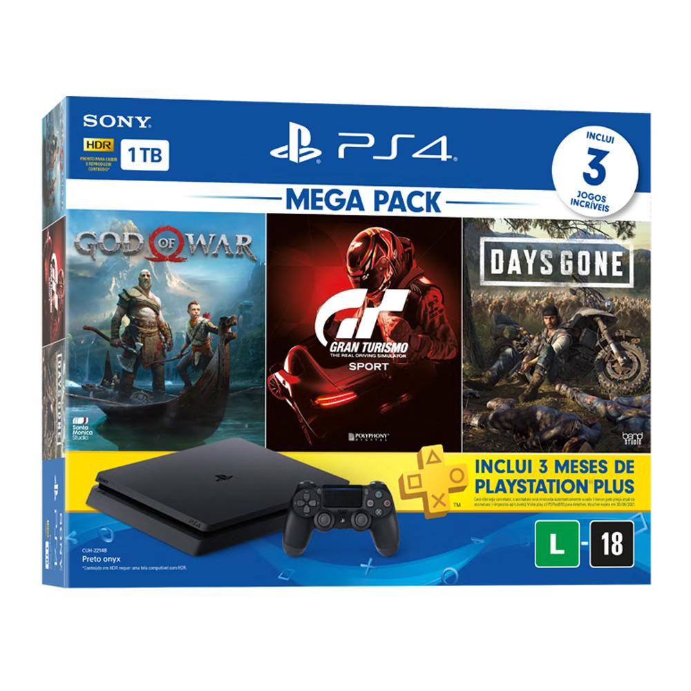 Kit Console Playstation 4 Sony Slim 1tb Com Bundle 12 Preto Gran Turismo Sport God Of War Days Gone 3 Meses Playstation Plus Loja Vivo Kit Console Playstation 4 Sony Slim 1tb Com Bundle 12 Preto Gran Turismo Sport God Of War Days Gone 3 Meses Playstation Plus Loja Vivo