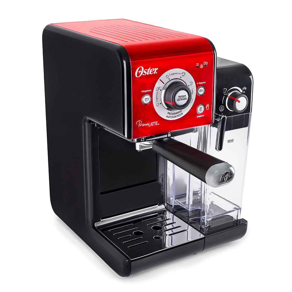 Máquina de Café Expresso Oster PrimaLatte Xpert 19 Bar Preta e Vermelha ...